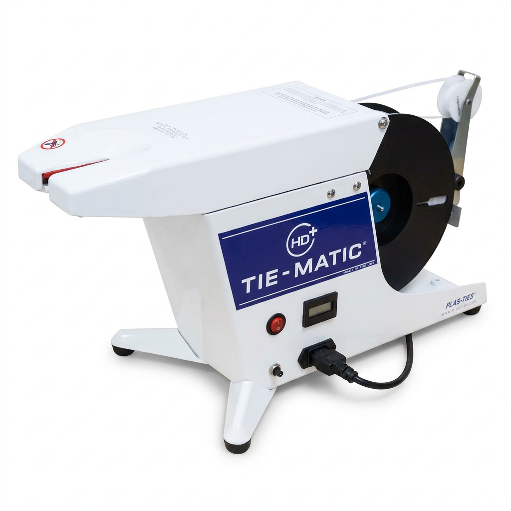 HDPLUS paper plastic twist tie spool loaded on packaging machine