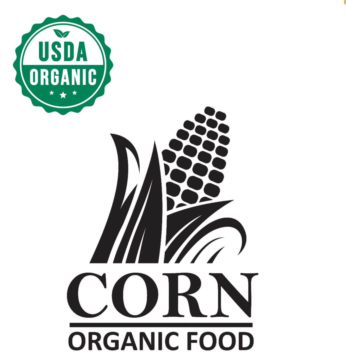 close up of USDA organic yellow dent corn kernels