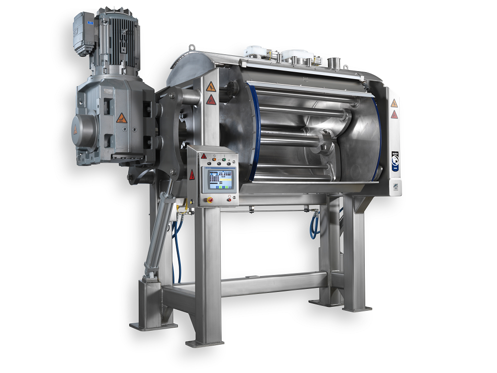 Horizontal tortilla mixers