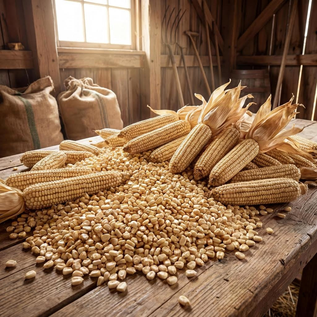 Dried White Corn - Organic