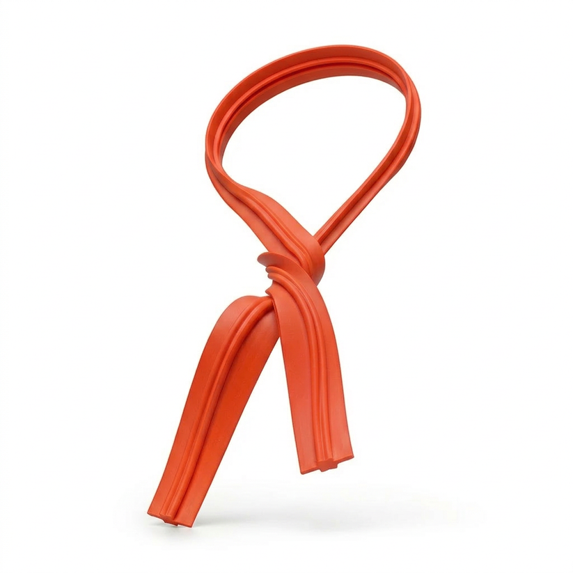 red twist tie spool close up showing tie material