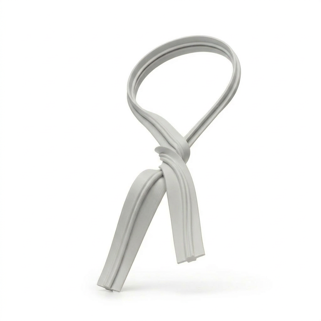 grey twist tie spool close up showing tie material