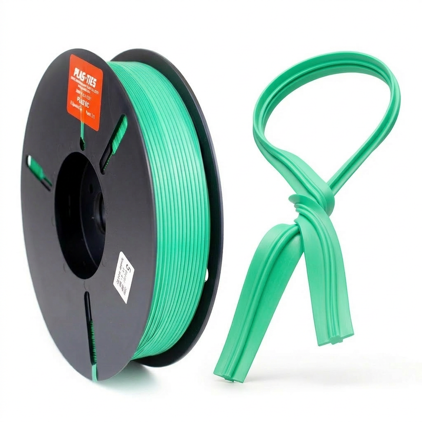 HDPLUS green paper plastic twist tie spool for Tie-Matic machine