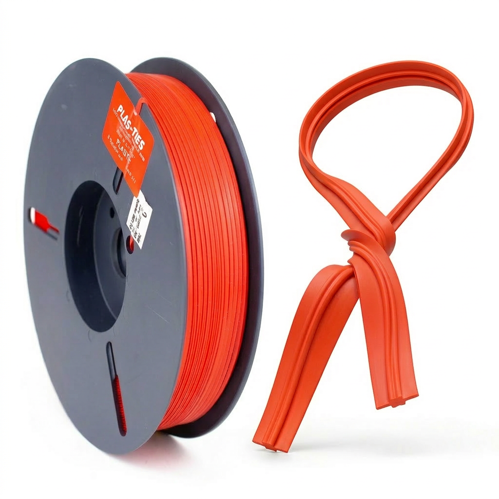 HDPLUS red paper plastic twist tie spool for Tie-Matic machine
