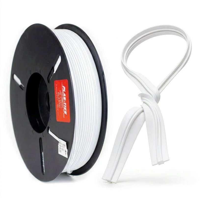 HDPLUS white paper plastic twist tie spool for Tie-Matic machine
