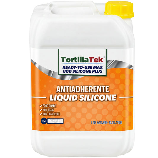 TortillaTek MAX 800 ready to use food safe silicone lubricant 5 gallon pail