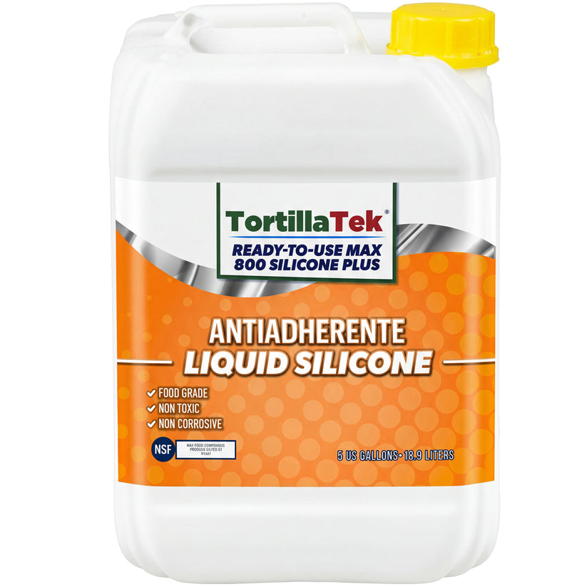 TortillaTek MAX 800 ready to use food safe silicone lubricant 5 gallon pail