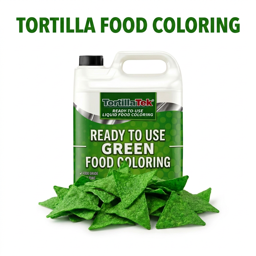 Premium liquid GREEN tortilla food coloring in 5-gallon pails