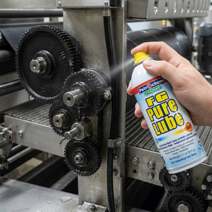 FG Pure Lube/Food Safe/NSF Registered (H1) high temp, synthetic spray lubricant