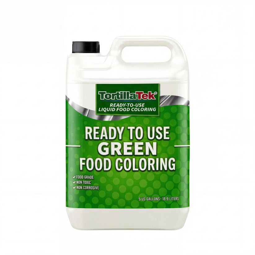 TortillaTek Premium Liquid Green Tortilla Food Dye – 5‑Gallon Pails