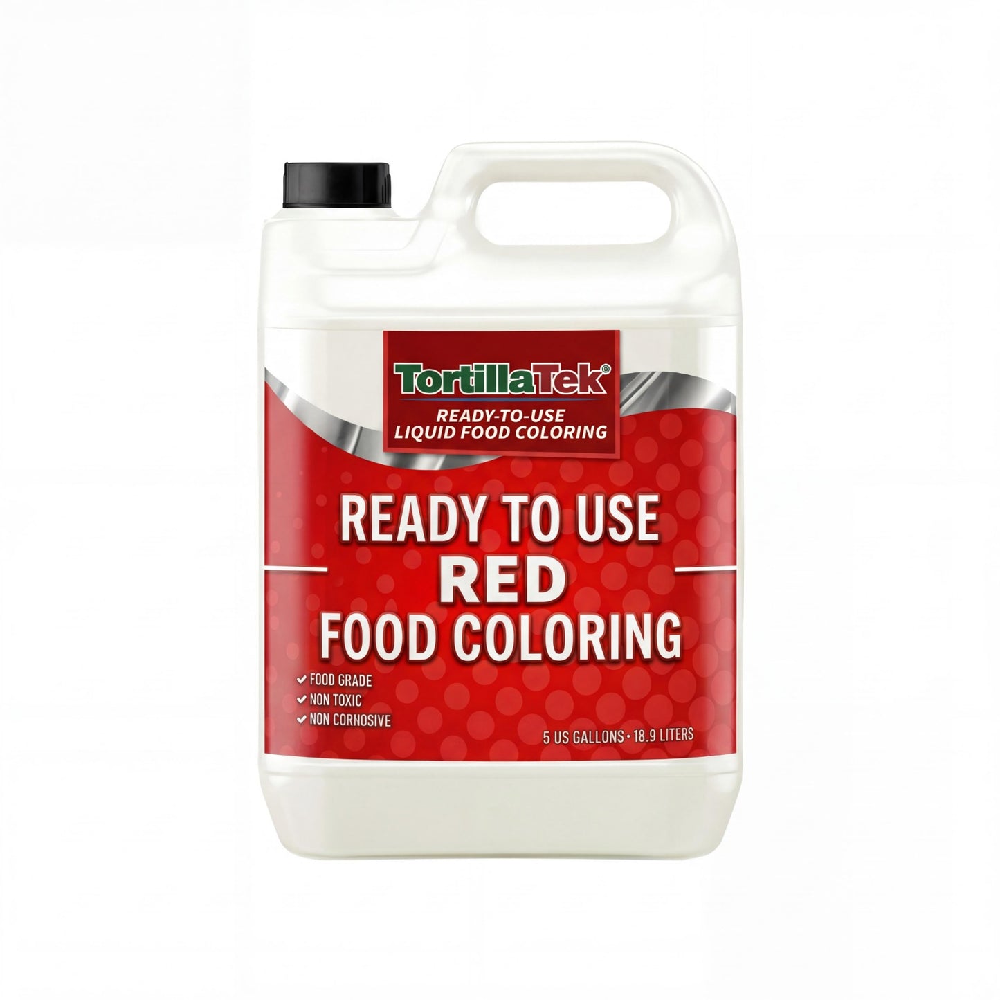 TortillaTek Red Liquid Tortilla Food Dye – 5 US Gallon Pail