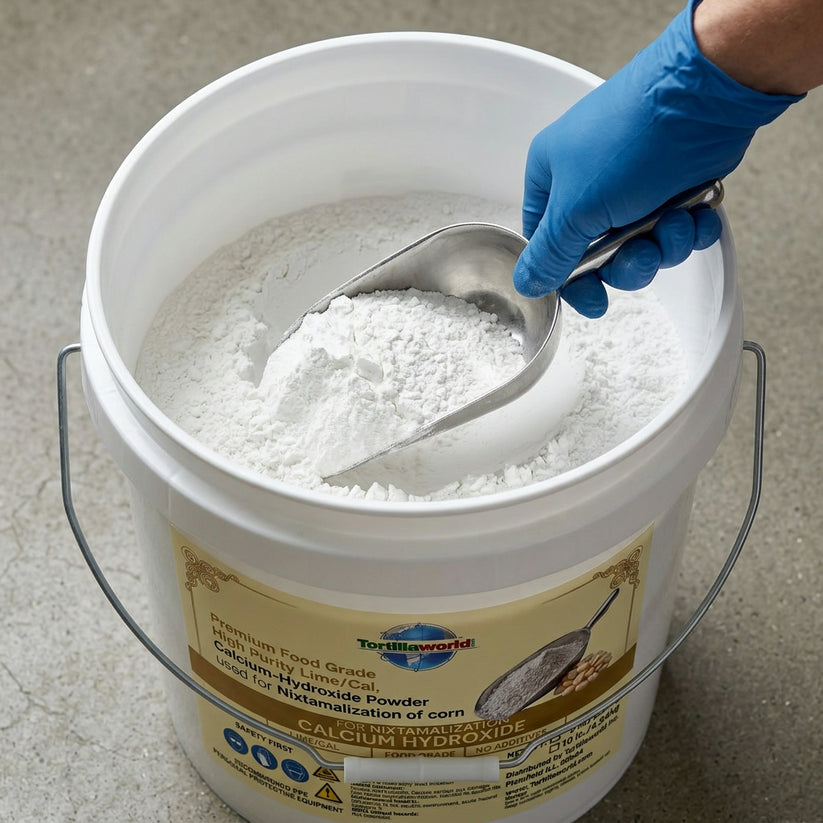 Premium Food Grade High Purity Lime/Cal, Calcium-Hydroxide Powder used for Nixtamalization of corn (5 & 10 lb. Pail)