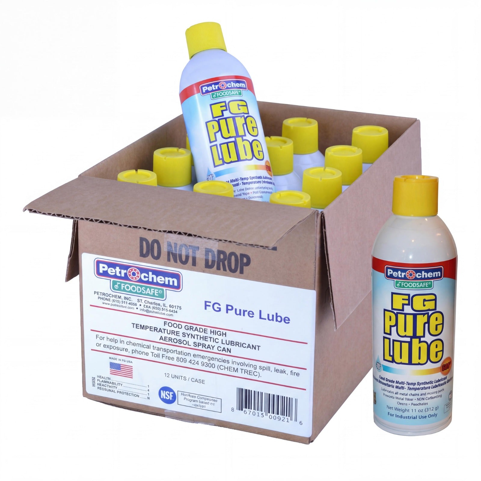 FG Pure Lube NSF H1 food safe lubricant spray being applied to food processing equipment