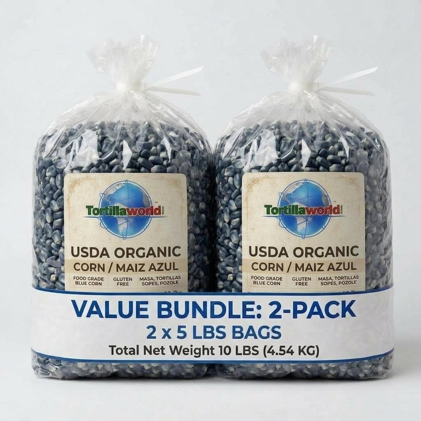 USDA organic blue corn bundle two 5 lb bags with cal for making tortillas