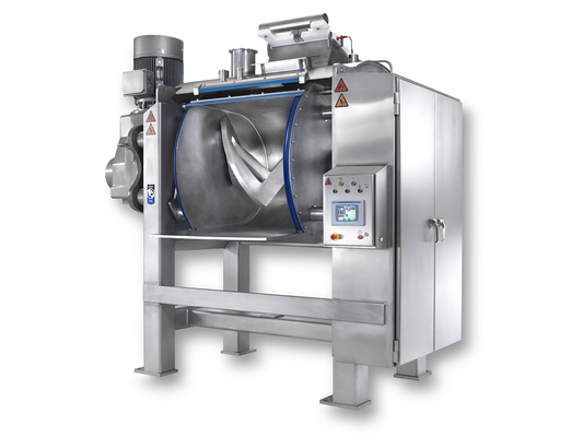 Horizontal tortilla mixers