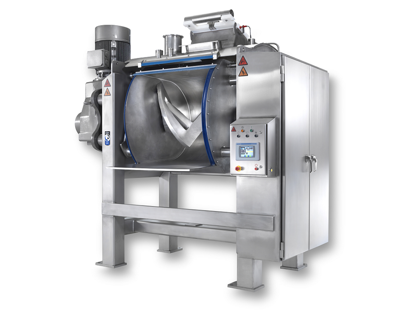 Horizontal tortilla mixers