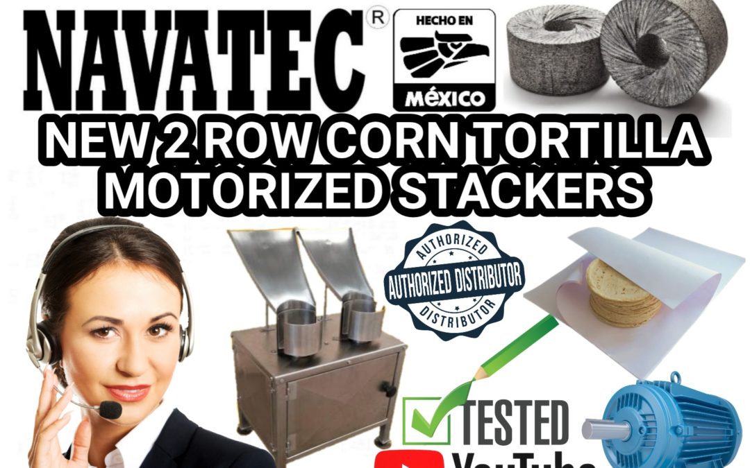 Navatec® motorized corn tortilla 2 row stacker for sale